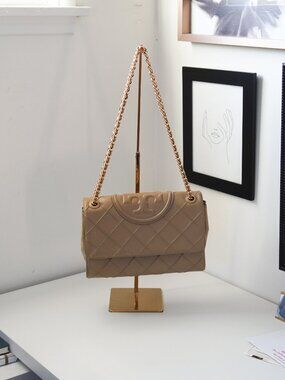 TORY BURCH FLEMING BAG IN TAN COLOR